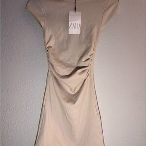 Zara Women's Beige Mini Dress